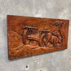 Vintage Mexican Bas Relief Carved Panel