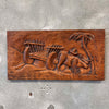 Vintage Mexican Bas Relief Carved Panel