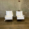 Pair of Mid Century Chairs w/ Custom Upholstery