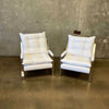 Pair of Mid Century Chairs w/ Custom Upholstery