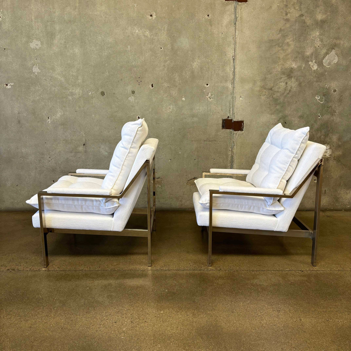 Pair of Mid Century Chairs w/ Custom Upholstery