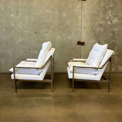 Pair of Mid Century Chairs w/ Custom Upholstery