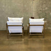 Pair of Mid Century Chairs w/ Custom Upholstery