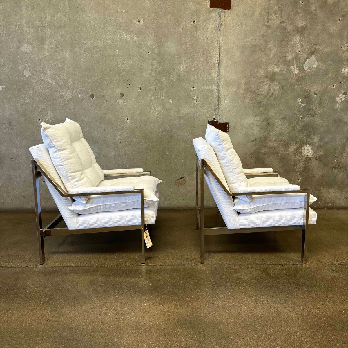 Pair of Mid Century Chairs w/ Custom Upholstery
