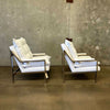 Pair of Mid Century Chairs w/ Custom Upholstery