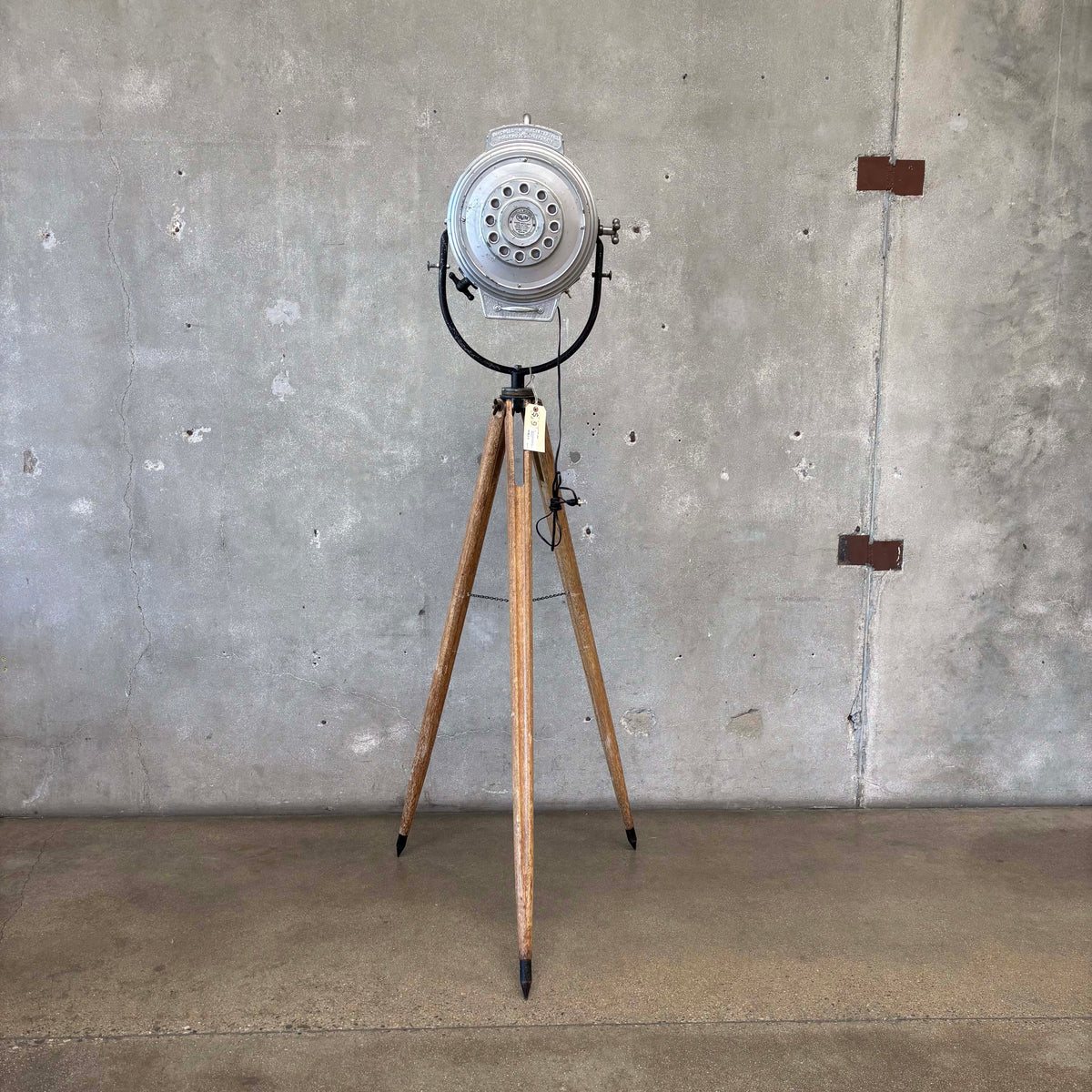 1940's Barrdwell Hollywood Lighting Converted into Lamp w/ Tripod Base