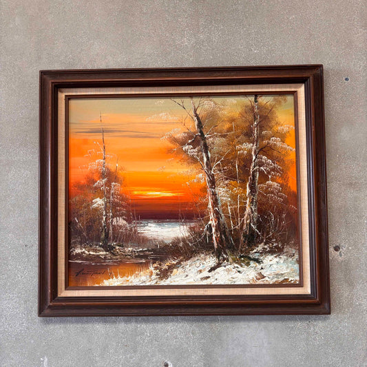 Vintage Oil Landscape Painting