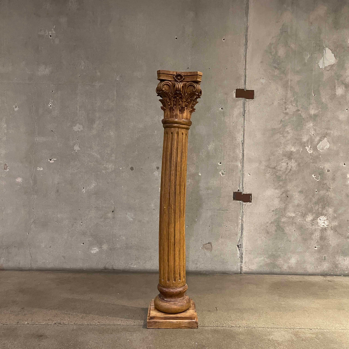 Large Architectural Carved Wood Corinthian Column