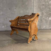 Antique Oak Wood Children's Church Pew