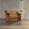 Antique Oak Wood Children's Church Pew