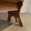 Antique Oak Wood Children's Church Pew
