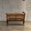 Antique Oak Wood Children's Church Pew