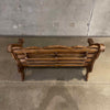 Antique Oak Wood Children's Church Pew