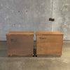 Post Modern Oak Wood Night Stands