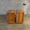 Post Modern Oak Wood Night Stands