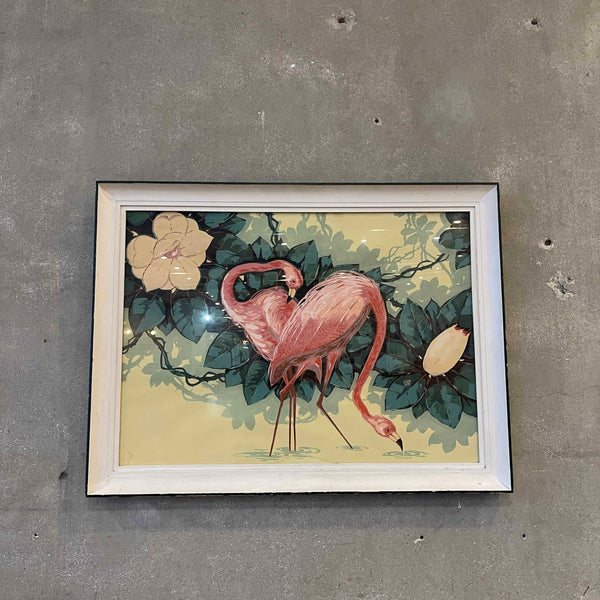 Mid Century Modern Flamingo Art by Billy Seay