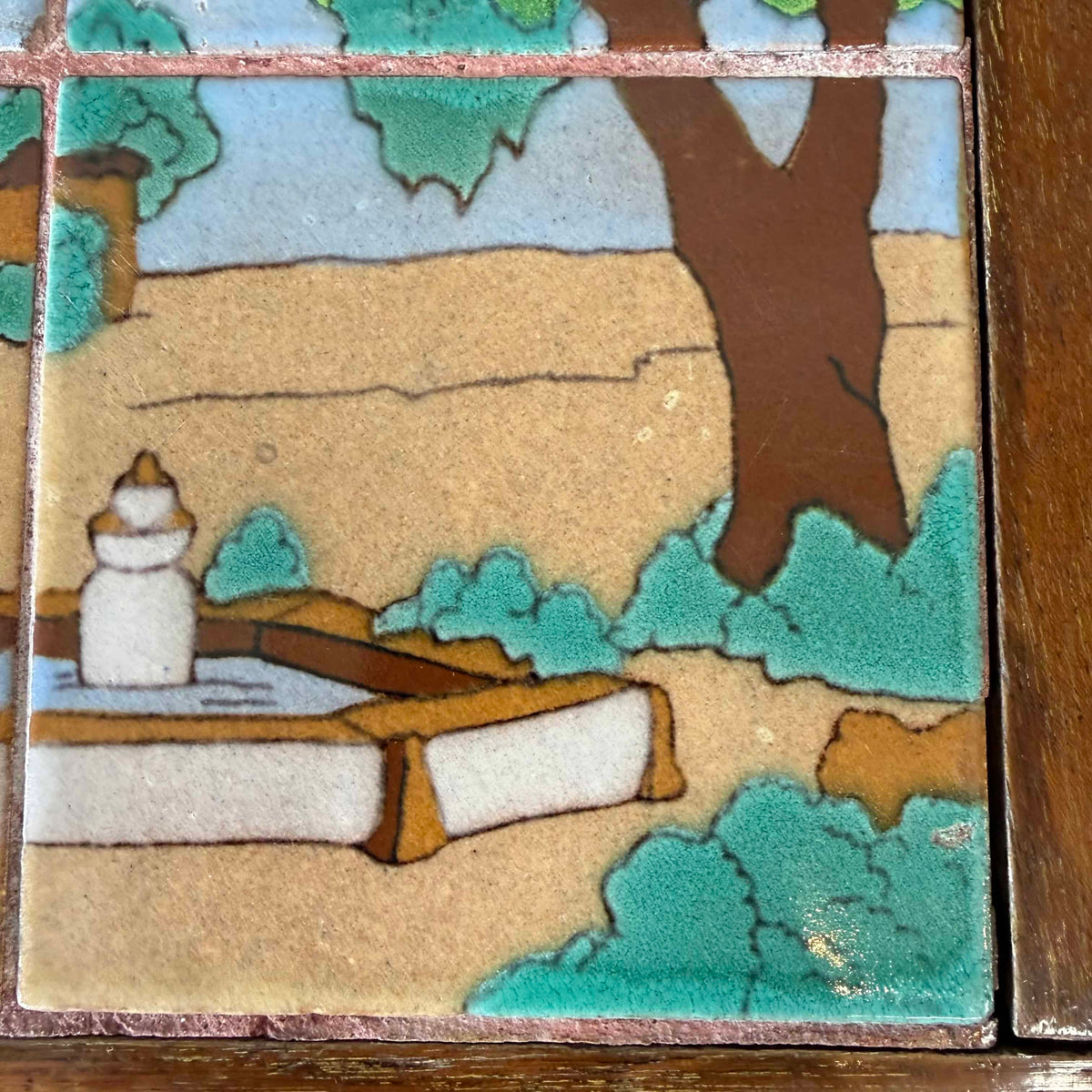 California Tile Table of Santa Barbara Mission