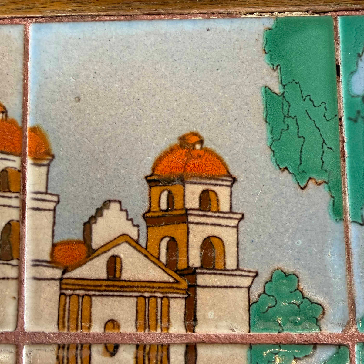 California Tile Table of Santa Barbara Mission