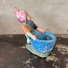 Vintage Cement Garden Gnome with Basket