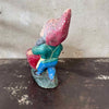 Vintage Cement Garden Gnome with Basket