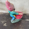 Vintage Cement Garden Gnome with Basket