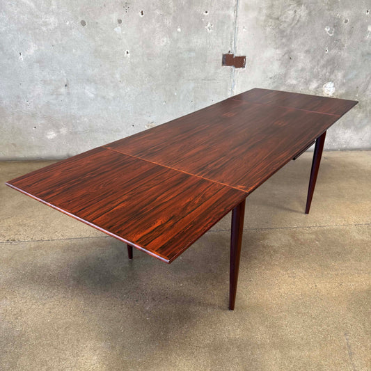 Mid Century Rosewood Extendable Draw Leaf Danish Table