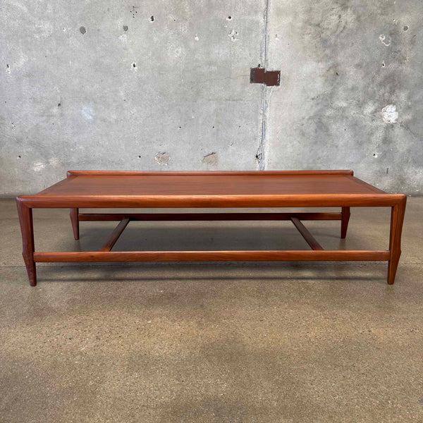 Mid Century Sculpted Leg Coffee Table in Walnut