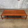 Mid Century Sculpted Leg Coffee Table in Walnut