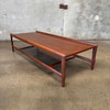 Mid Century Sculpted Leg Coffee Table in Walnut
