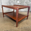 Mid Century Walnut Sculpted Leg Side Table