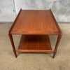 Mid Century Walnut Sculpted Leg Side Table