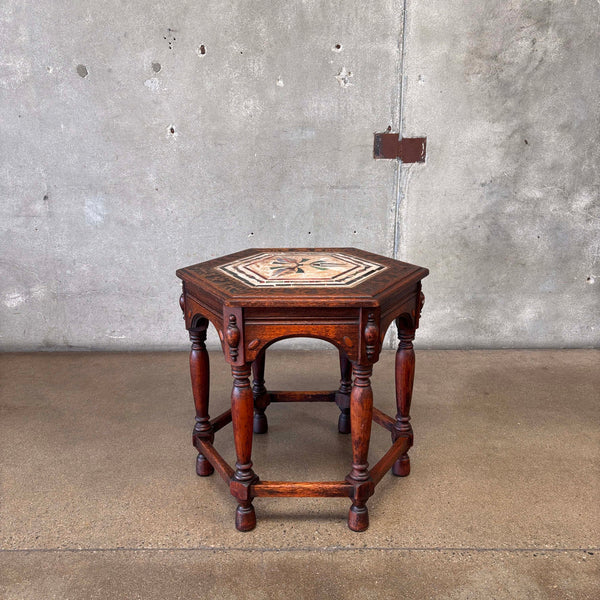 Moorish Style Side Table With Tile Top