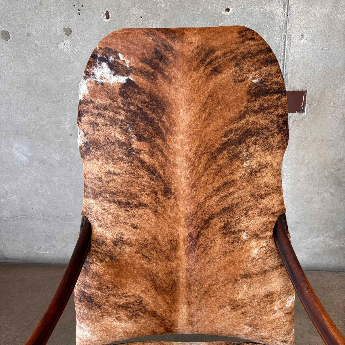 1890's American Chair With New Cowhide Upholstery
