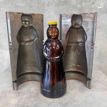 1960 -1999 Mrs. Buttersworth Thatcher Glass Mold Dies & Bottle
