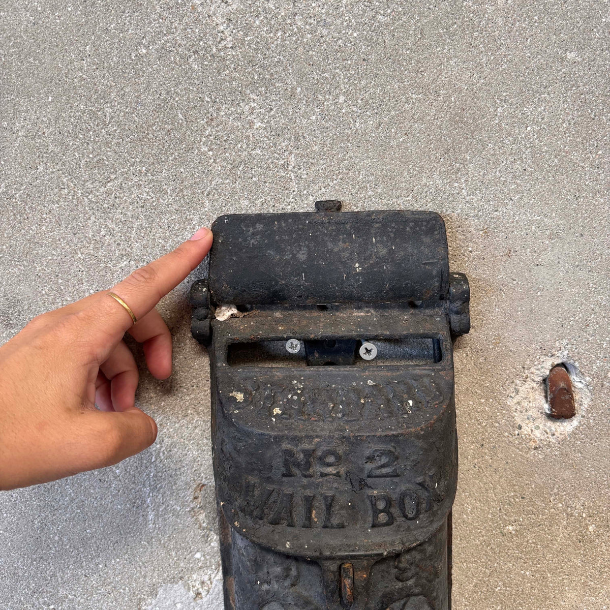 Antique Cast Iron Mail Box