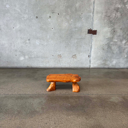 Vintage Handcrafted Organic Wood Stool