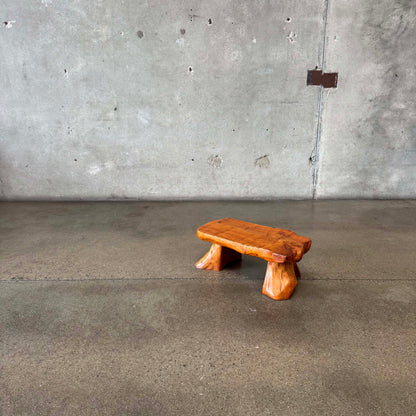 Vintage Handcrafted Organic Wood Stool