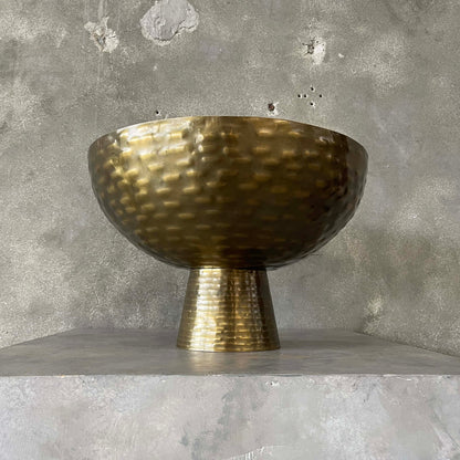 Jamie Young Co. Large Hammered Copper Chalice Bowl