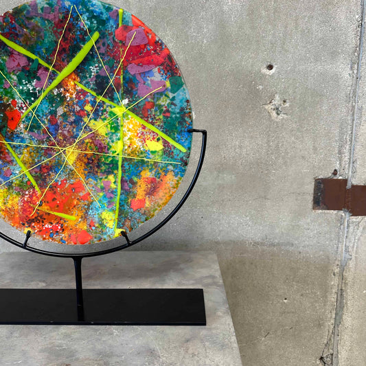 Glass Platter "Awakening" By Steve Klein
