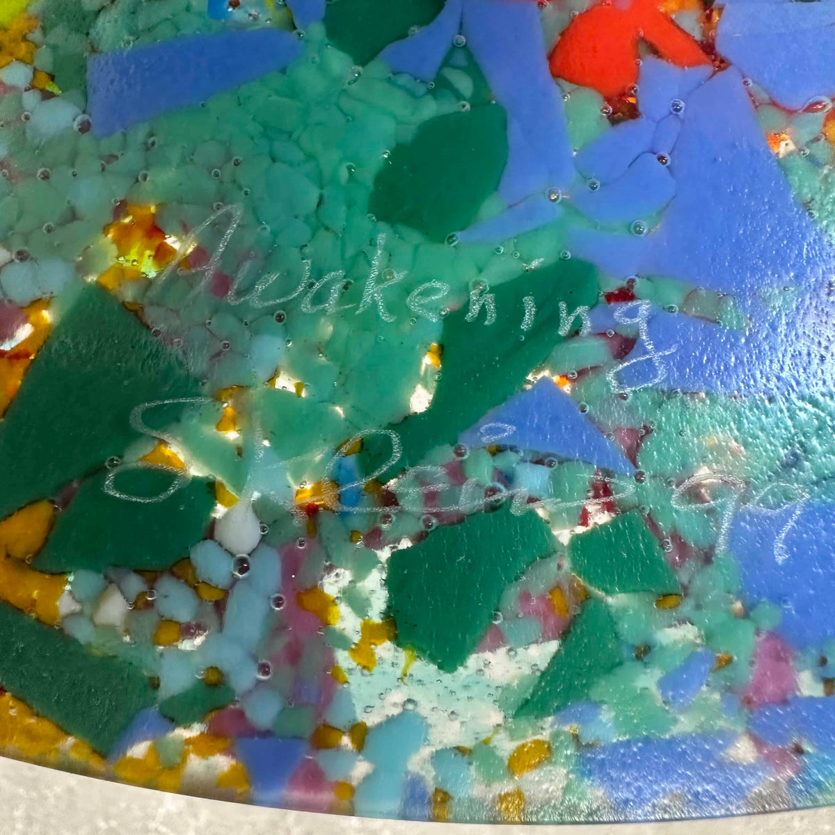 Glass Platter "Awakening" By Steve Klein