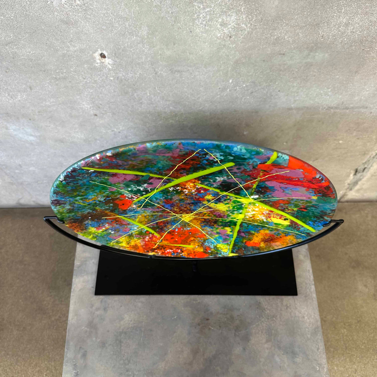 Glass Platter "Awakening" By Steve Klein