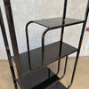 Milo Baughman Style Black Metal Etagere Shelf