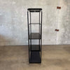 Milo Baughman Style Black Metal Etagere Shelf