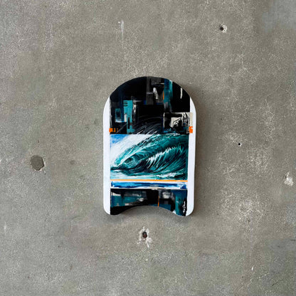 "Waterman's Relic" Acrylic on Speedo Kickboard by Ryan Cochran