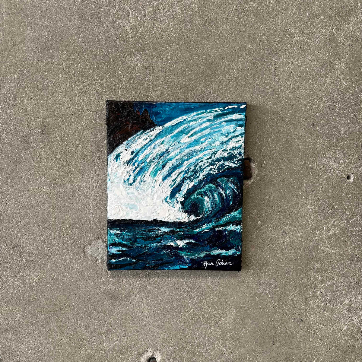 "Heavy Water" Knife Painted Acrylic on Canvas by Ryan Cochran