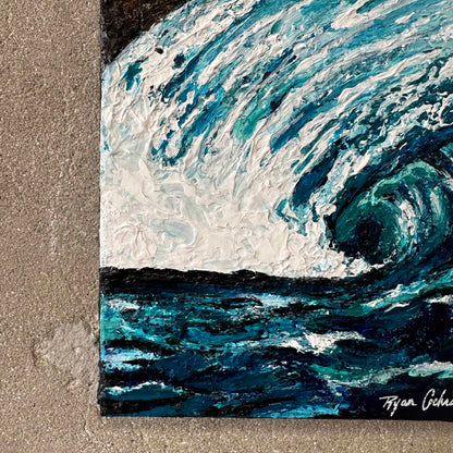 "Heavy Water" Knife Painted Acrylic on Canvas by Ryan Cochran