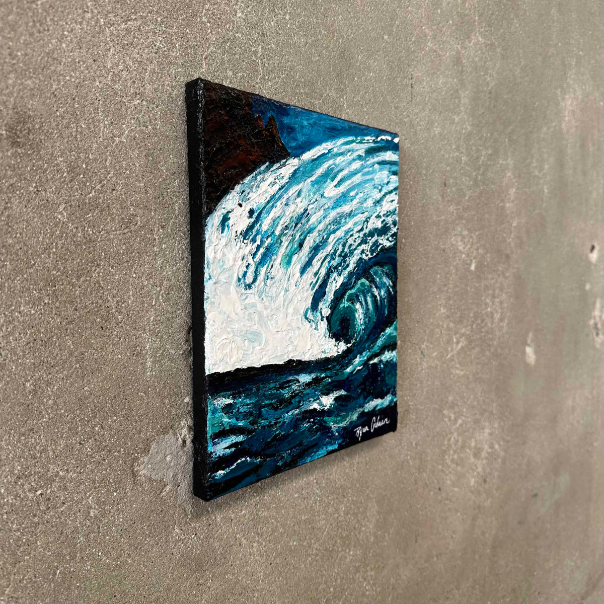 "Heavy Water" Knife Painted Acrylic on Canvas by Ryan Cochran