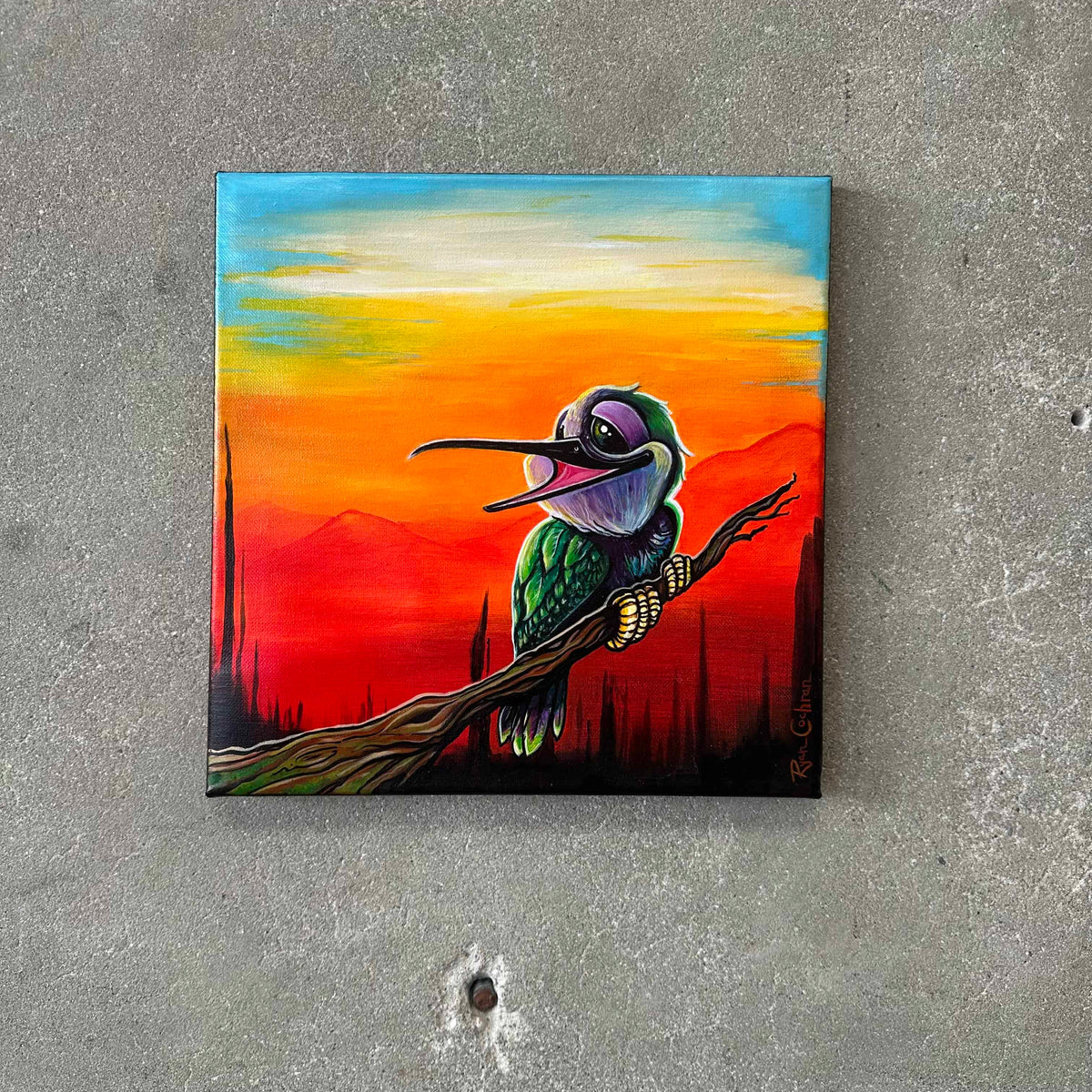 "After the Smoke" Acrylic on Canvas by Ryan Cochran
