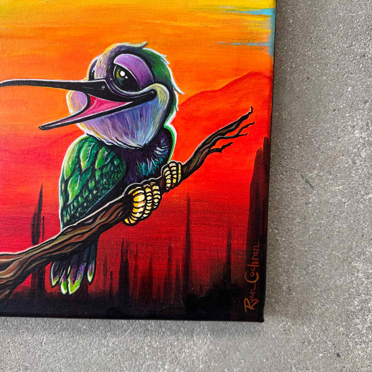 "After the Smoke" Acrylic on Canvas by Ryan Cochran