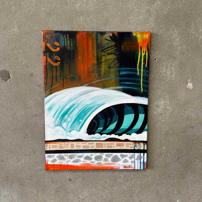 "Concrete Wave" Acrylic on Canvas by Ryan Cochran